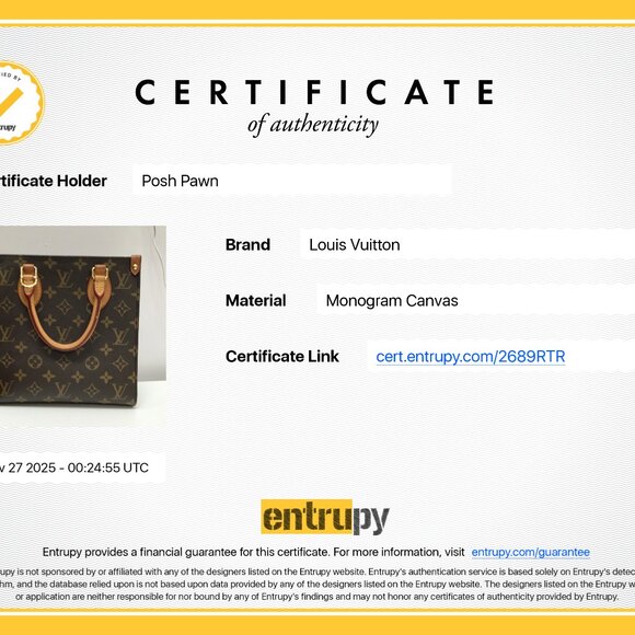 Authentic Louis Vuitton Monogram Canvas Sac Plat BB Tote Bag - Picture 9 of 9